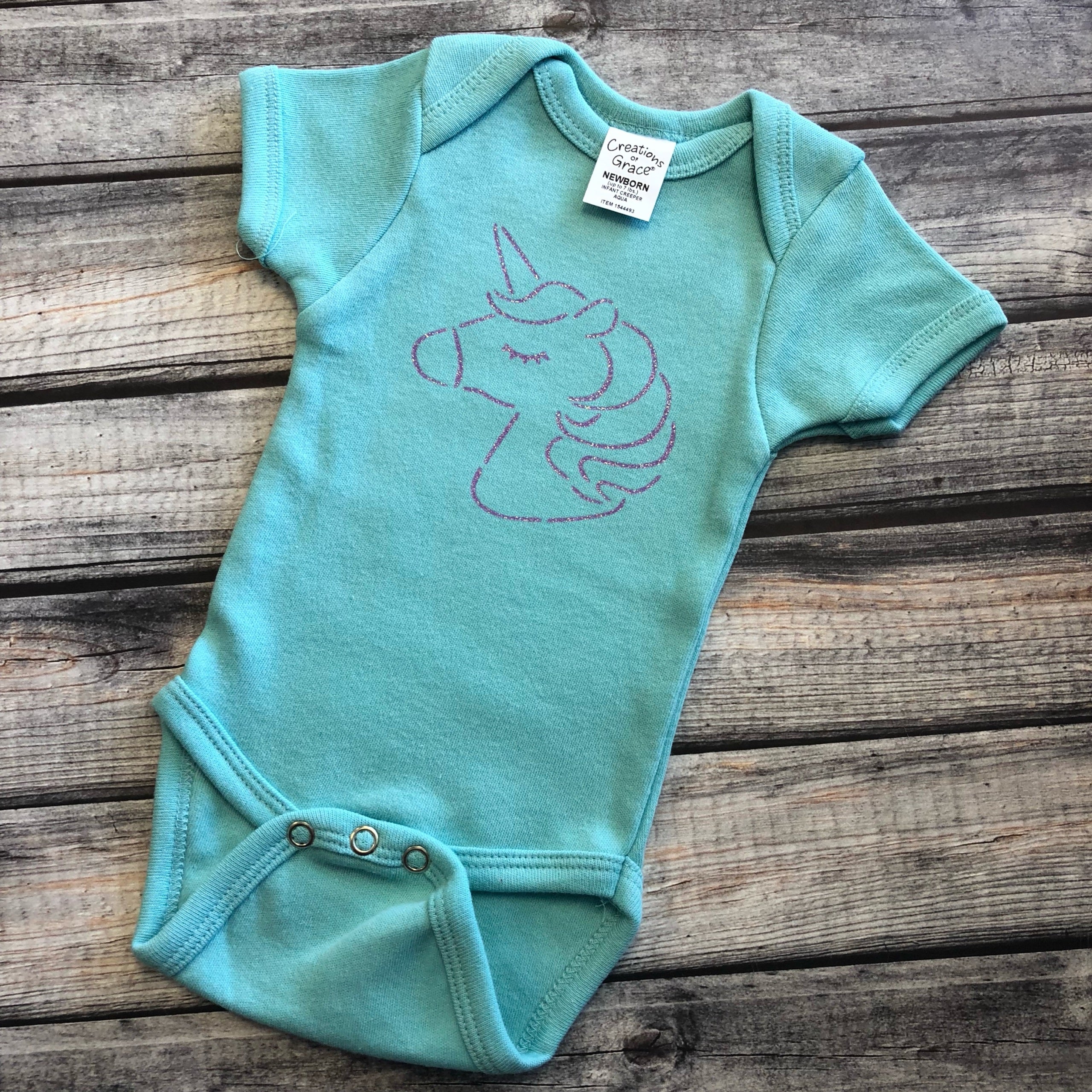 Pink Glitter Unicorn Body Suit Sugarcane Market Boutique & Gifts
